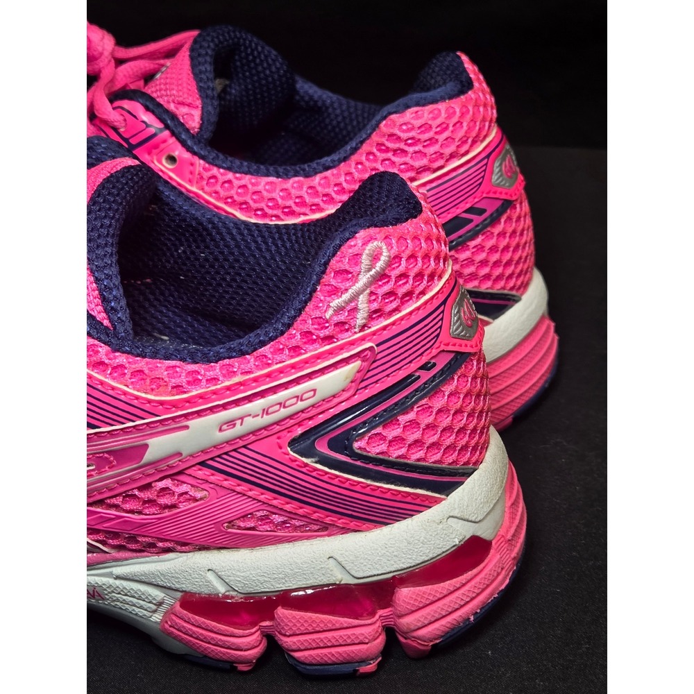 Asics GT-1000 2 Pink Breast Cancer Awareness Running Shoes T3R9N Womens Size 5.5 - Picture 5 of 11